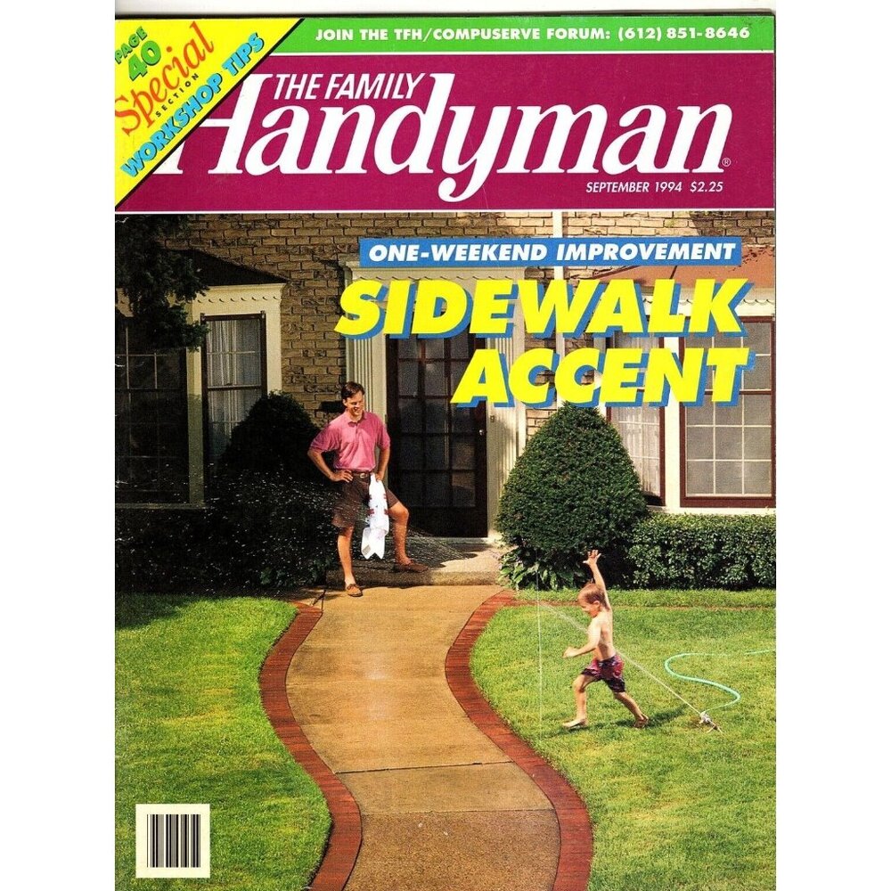 The Family Handyman Magazine DIY Projects Weekend Sidewalk Accent September 1994
